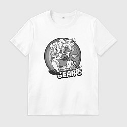 Мужская футболка Луффи - gear 5 - старый мультик