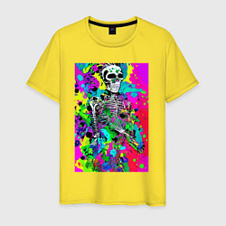 Мужская футболка Funny skeleton - pop art