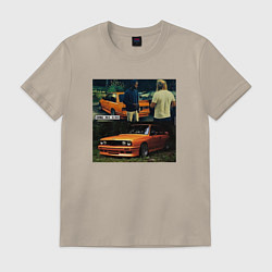 Футболка хлопковая мужская Frank Ocean - BMW M3 E30, цвет: миндальный