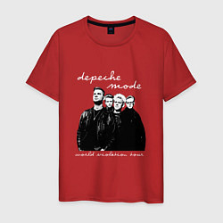 Футболка хлопковая мужская Depeche Mode - World Violation Tour, цвет: красный