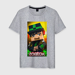 Мужская футболка Roblox green man