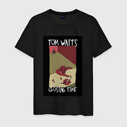 Футболка хлопковая мужская Tom Waits - Closing Time, цвет: черный