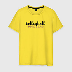 Футболка хлопковая мужская Горилла волейбол, цвет: желтый