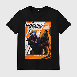 Футболка хлопковая мужская КС 2 Азимов, цвет: черный