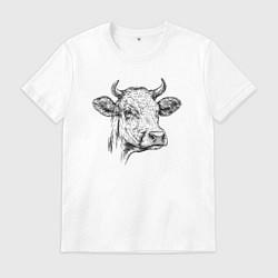 Мужская футболка Корова голова