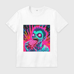 Мужская футболка Бешеный зомби с большими глазами