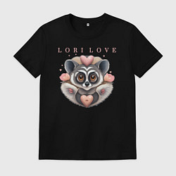 Мужская футболка Влюблённый лемур лори