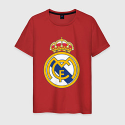 Футболка хлопковая мужская Real madrid fc sport, цвет: красный