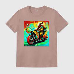 Мужская футболка Викинг на мотоцикле