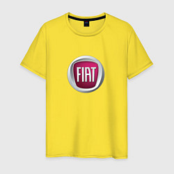 Футболка хлопковая мужская Fiat Italy, цвет: желтый
