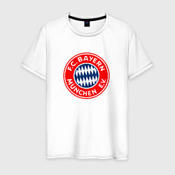 Футболка хлопковая мужская Бавария клуб, цвет: белый