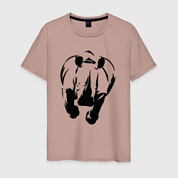 Мужская футболка Носорог атакует