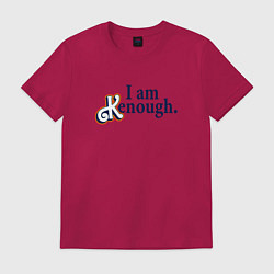 Футболка хлопковая мужская I am kenough - барби, цвет: маджента
