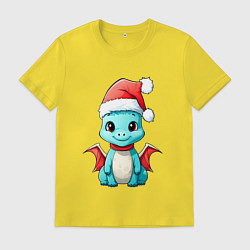 Мужская футболка Дракончик новогодний