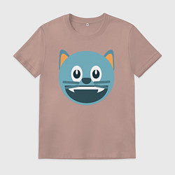 Мужская футболка Голубой котик в восторге