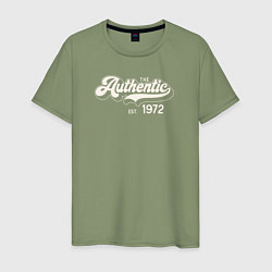 Футболка хлопковая мужская Authentic 1972, цвет: авокадо