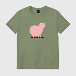 Мужская футболка Мультяшная свинья