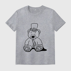 Мужская футболка Плюшевый мишка лепрекон - раскраска