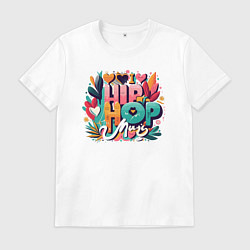 Мужская футболка I love hip-hop music