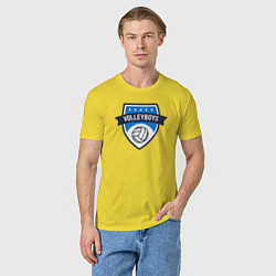 Футболка хлопковая мужская Volleyboys, цвет: желтый — фото 2
