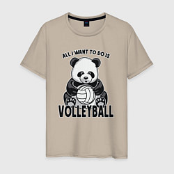 Мужская футболка Panda volleyball