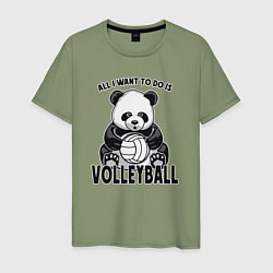 Мужская футболка Panda volleyball