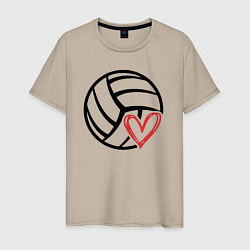 Мужская футболка Heart volleyball