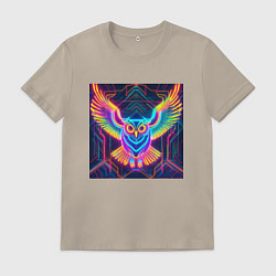 Мужская футболка Неоновая сова