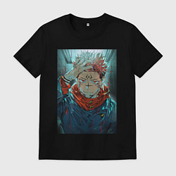 Футболка хлопковая мужская Крутой Суккуна, цвет: черный