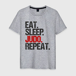 Мужская футболка Eat sleep judo repeat