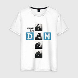 Футболка хлопковая мужская Depeche Mode - Personal Jesus cross, цвет: белый