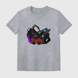 Футболка хлопковая мужская Камерамен ТВ мен м Спикермен, цвет: меланж