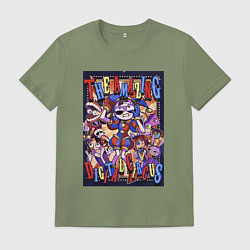 Футболка хлопковая мужская Удивительный цифровой цирк в сборе, цвет: авокадо