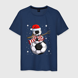 Мужская футболка Soccer snowman