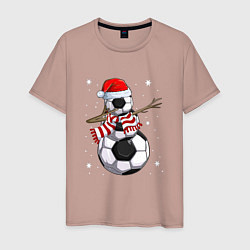 Мужская футболка Soccer snowman