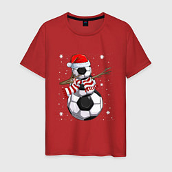 Мужская футболка Soccer snowman