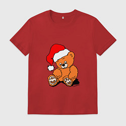 Мужская футболка Плюшевый медведь в колпаке