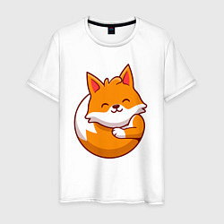 Футболка хлопковая мужская Orange fox, цвет: белый