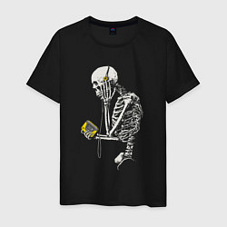 Футболка хлопковая мужская Skeletor music, цвет: черный