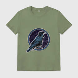 Мужская футболка Ворон черный