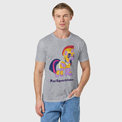 Футболка хлопковая мужская Римская Твайлайт Спаркл, цвет: меланж — фото 2