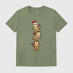 Мужская футболка Веселые пряничные человечки