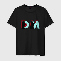 Футболка хлопковая мужская Depeche Mode - DM logo, цвет: черный