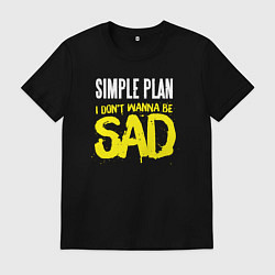 Футболка хлопковая мужская Simple Plan, цвет: черный
