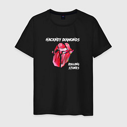 Футболка хлопковая мужская The Rolling Stones - Diamonds tongue, цвет: черный