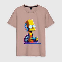 Мужская футболка Bart is an avid gamer