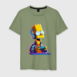 Мужская футболка Bart is an avid gamer