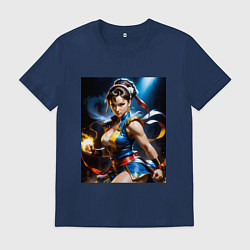 Мужская футболка Chun-Li с огнем