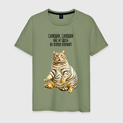 Мужская футболка Санкции нас здесь не плохо кормят - котэ