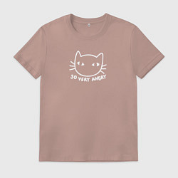 Мужская футболка So very angry cat